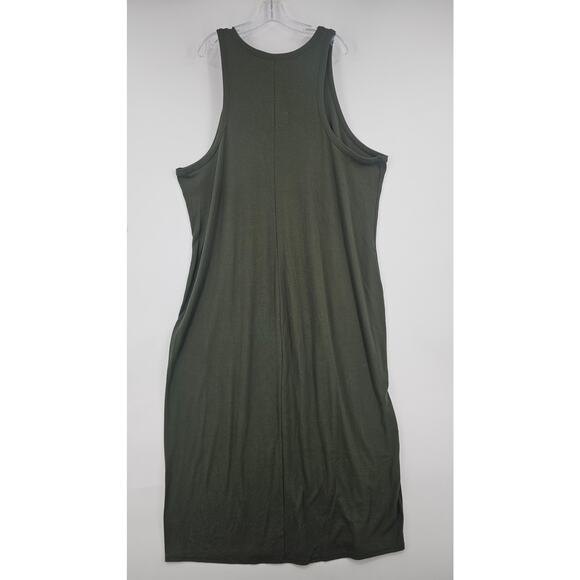 Torrid Maxi Rib Bodycon Slip Tank Maxi Dress Green Women's Plus 5 5X 28 3683 - Picture 4 of 11